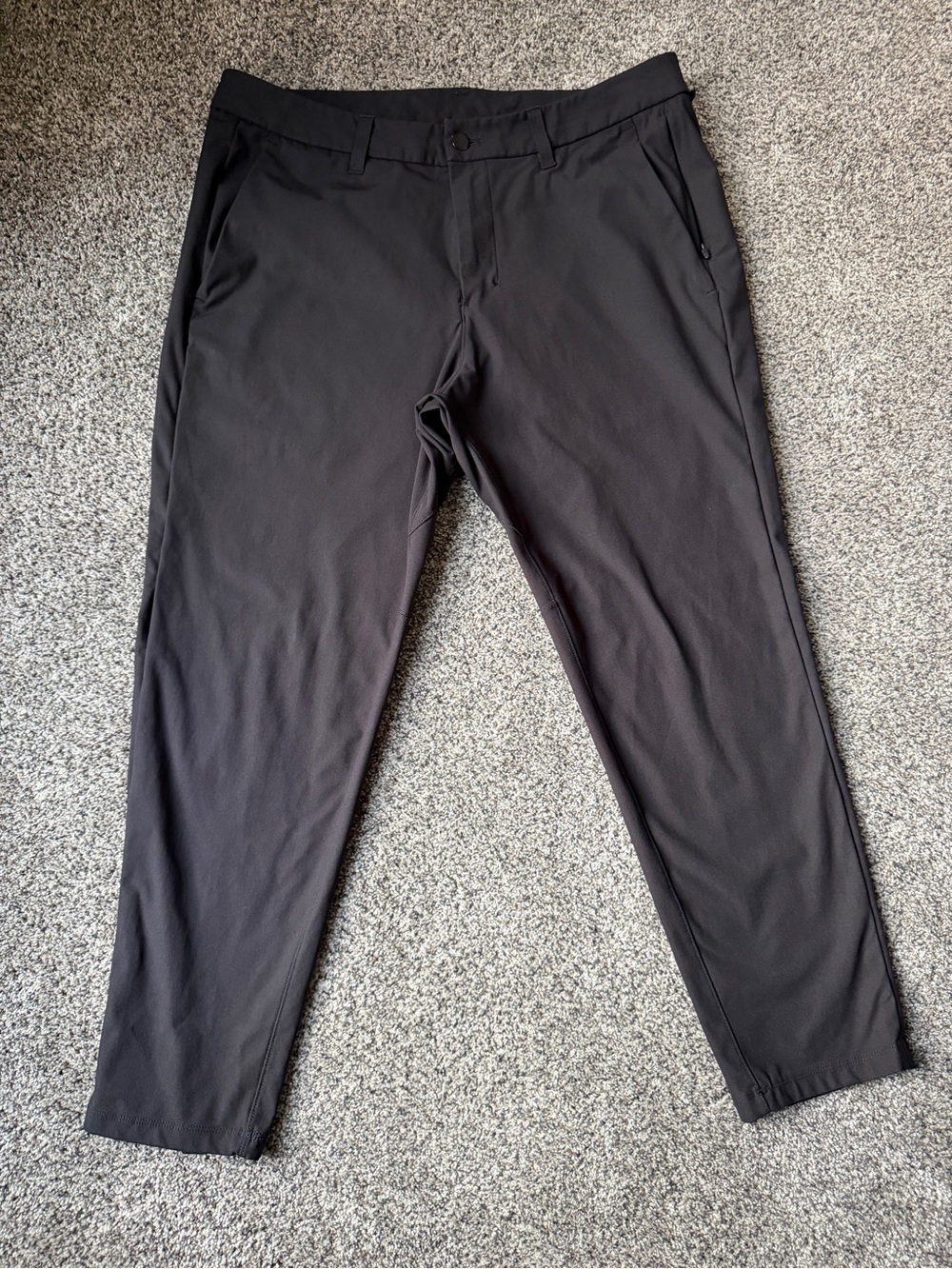 lululemon athletica Black Stretch Chinos - Slim Travel Pant- cropped